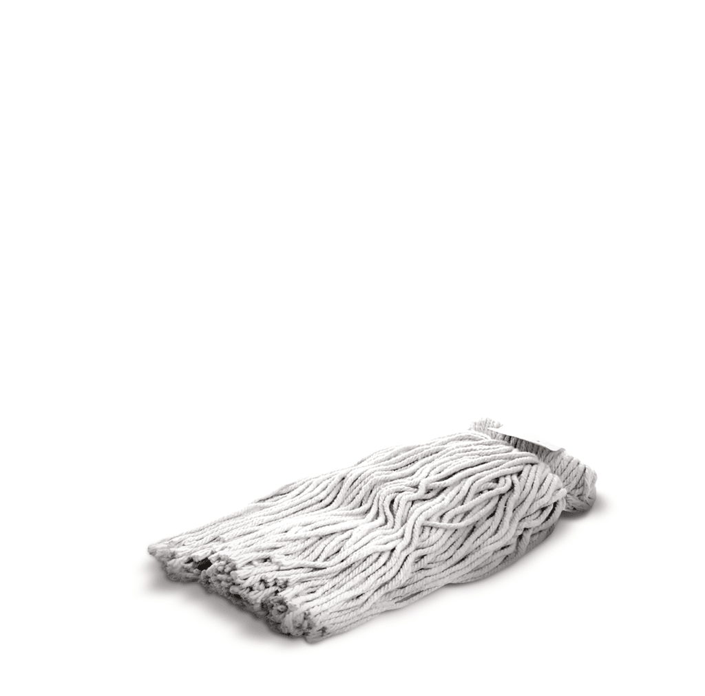 Cotton Wet Mop Head, White, 4ply, 10 oz
