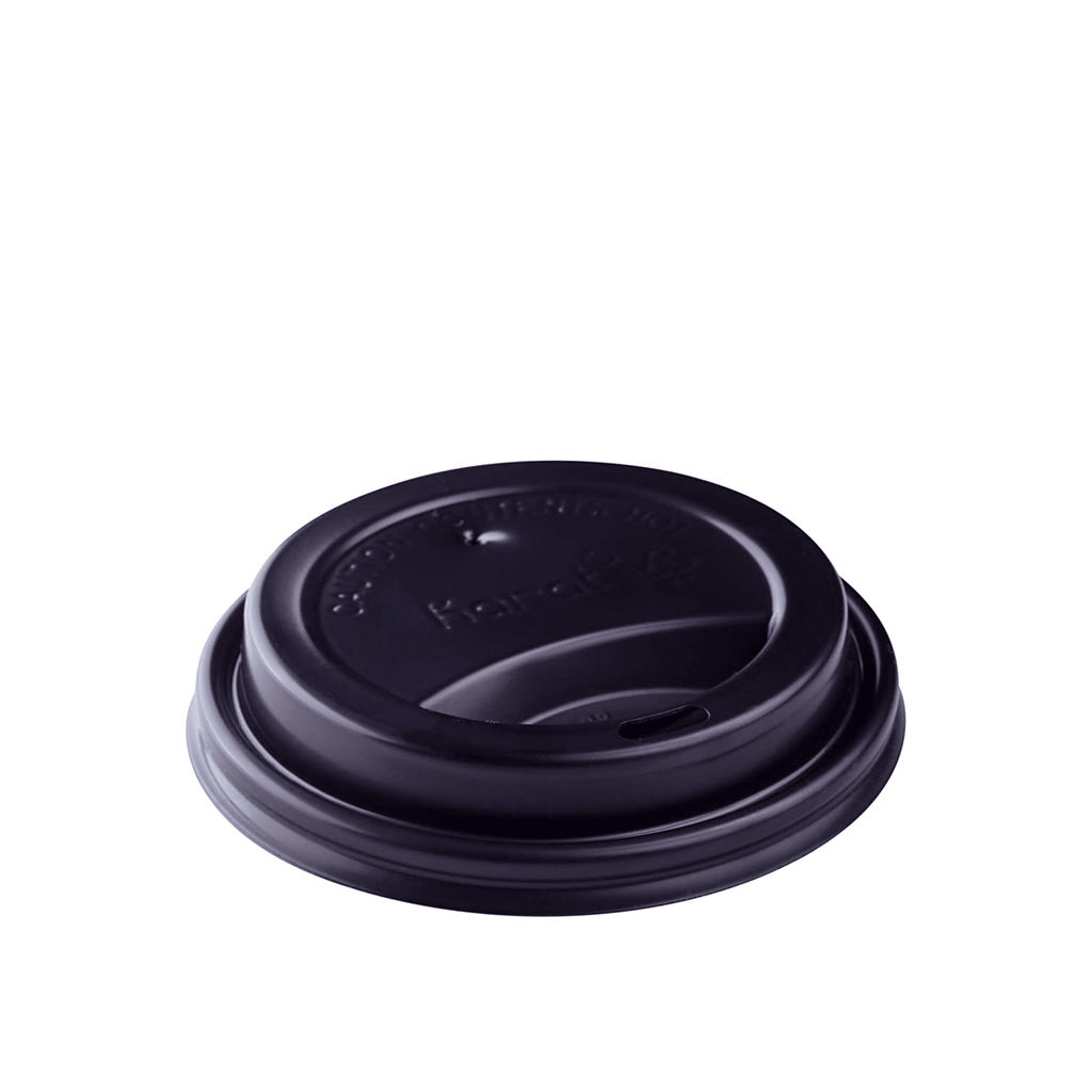 Karat Black Domed Hot Lid, 10-24oz
