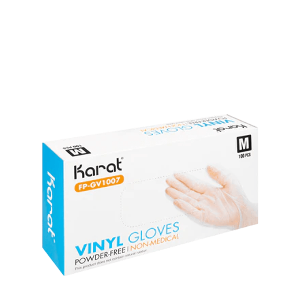 Karat Clear Vinyl Powder-Free Gloves - Medium
