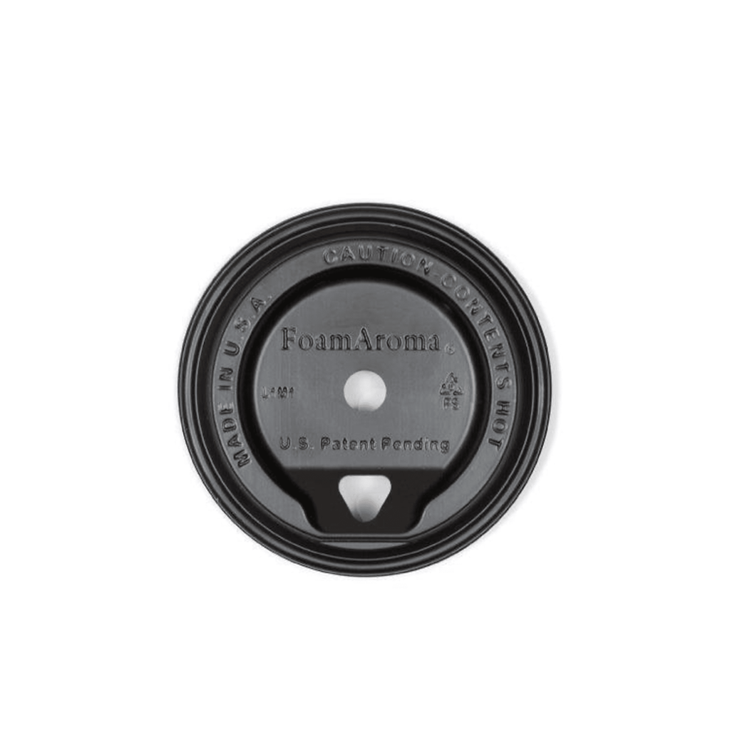 FoamAroma Black Lid, 12-24 oz
