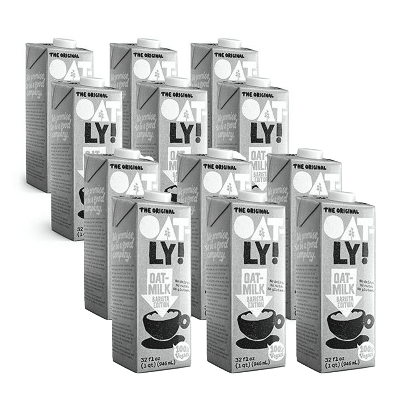 Oatly Barista Edition Oat Milk - 2 cases of 12, 32oz cartons (24 total)