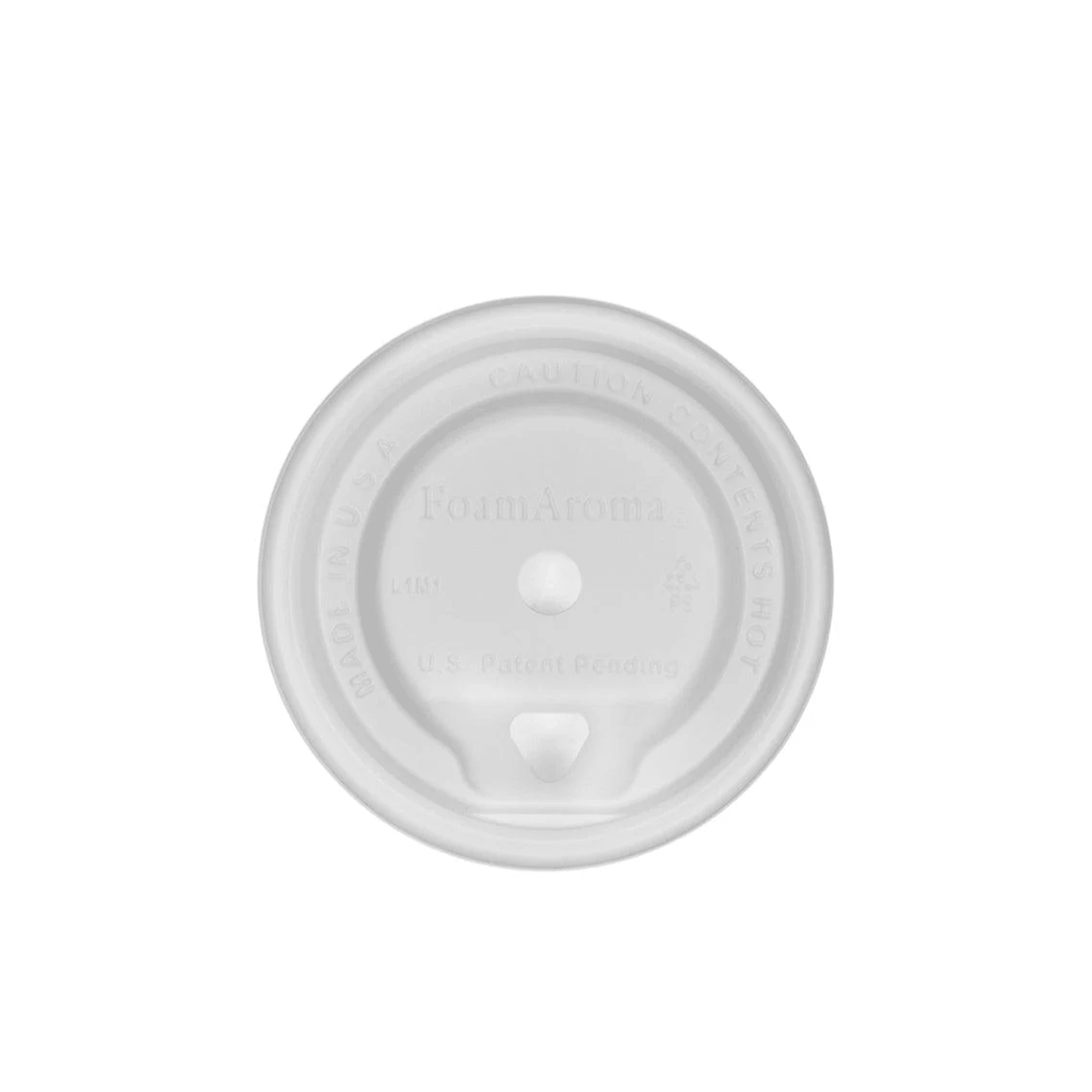 FoamAroma White Lid, 12-24 oz
