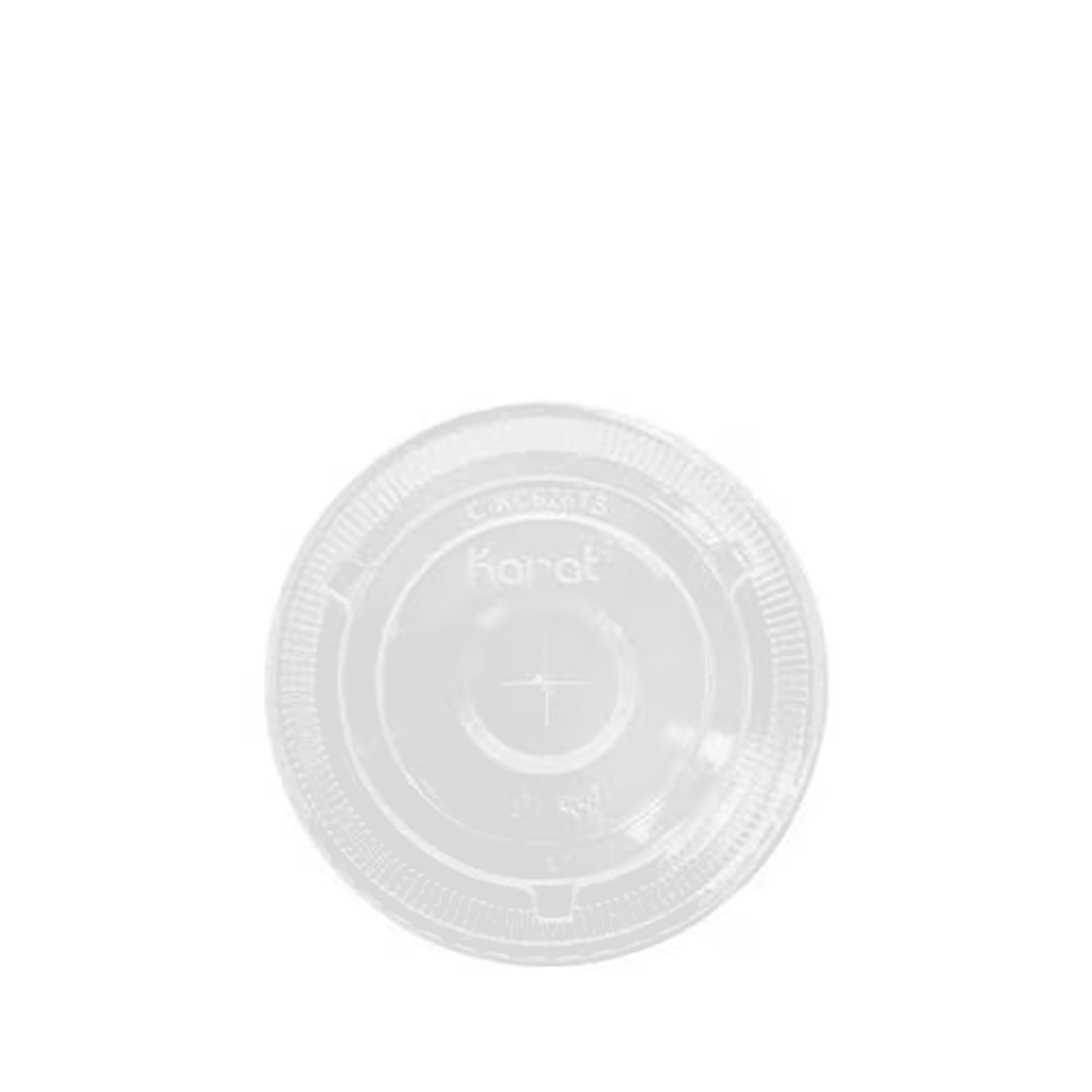 Karat Flat PET Lid, 12-24oz
