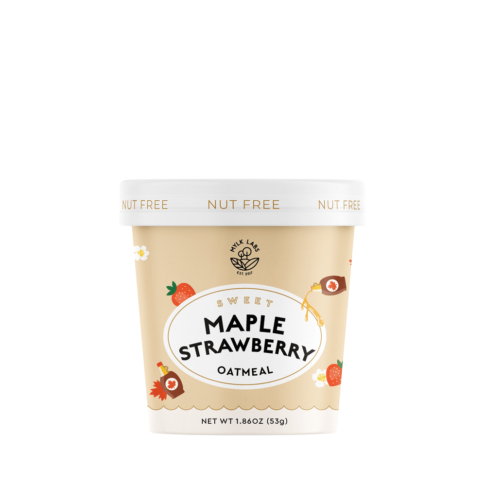 Mylk Labs Nut Free Maple Strawberry Oatmeal Cup