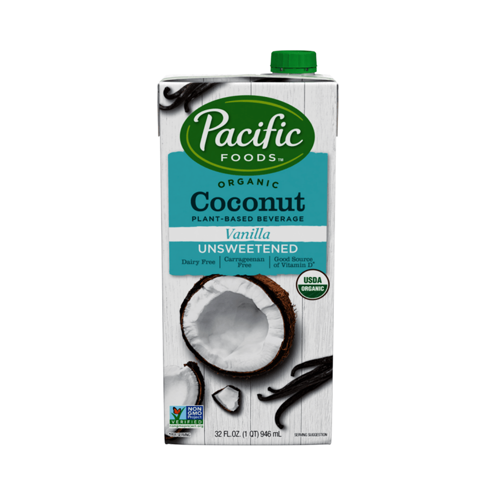 Pacific Foods Organic Unsweetened Vanilla Coconut Milk - 12 cartons