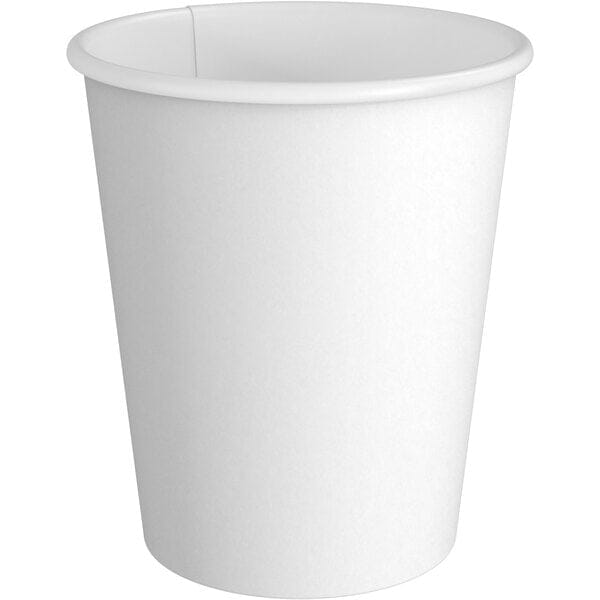 Choice 12 oz. White Poly Paper Hot Cup - 1000/Case